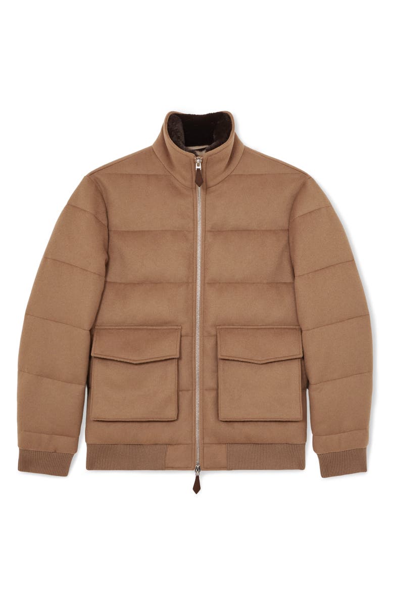 Reiss Gerald Puffer Jacket, Alternate, color, Light Brown