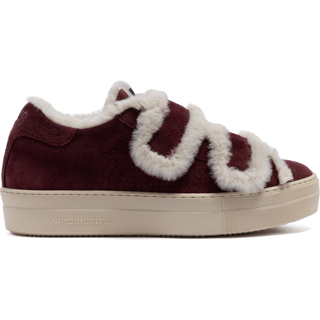 P448 Thea Venice Platform Sneaker In Burgundy