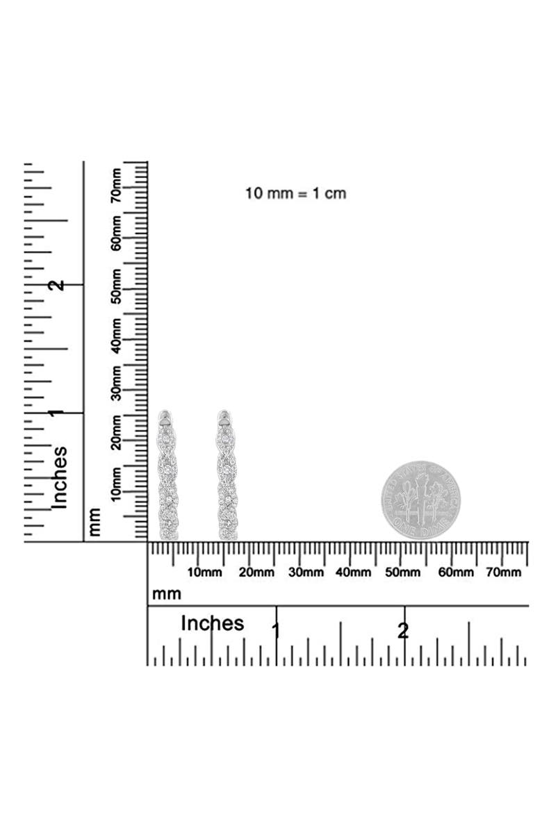 Haus of Brilliance 10K White Gold 1 1/2 cttw Diamond Hoop Earrings, Alternate, color, White