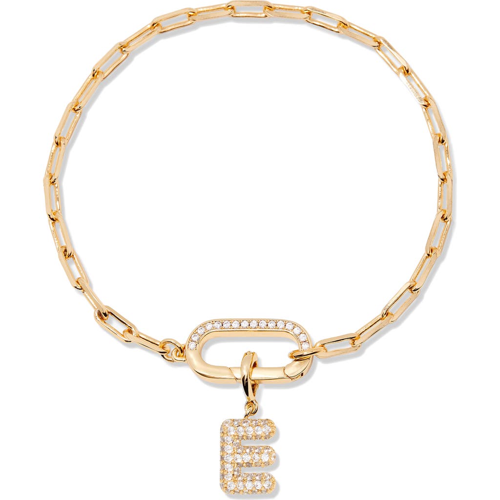 Brook & York Brook And York Petra Initial Charm Bracelet In Gold E