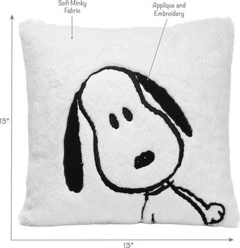 Classic Snoopy Furry Decorative Nursery Throw Pillow