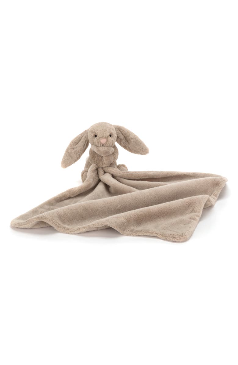 Jellycat Bashful Bunny Soother Blanket, Main, color, Brown