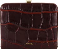 Vince Croc Embossed Small Frame Wallet