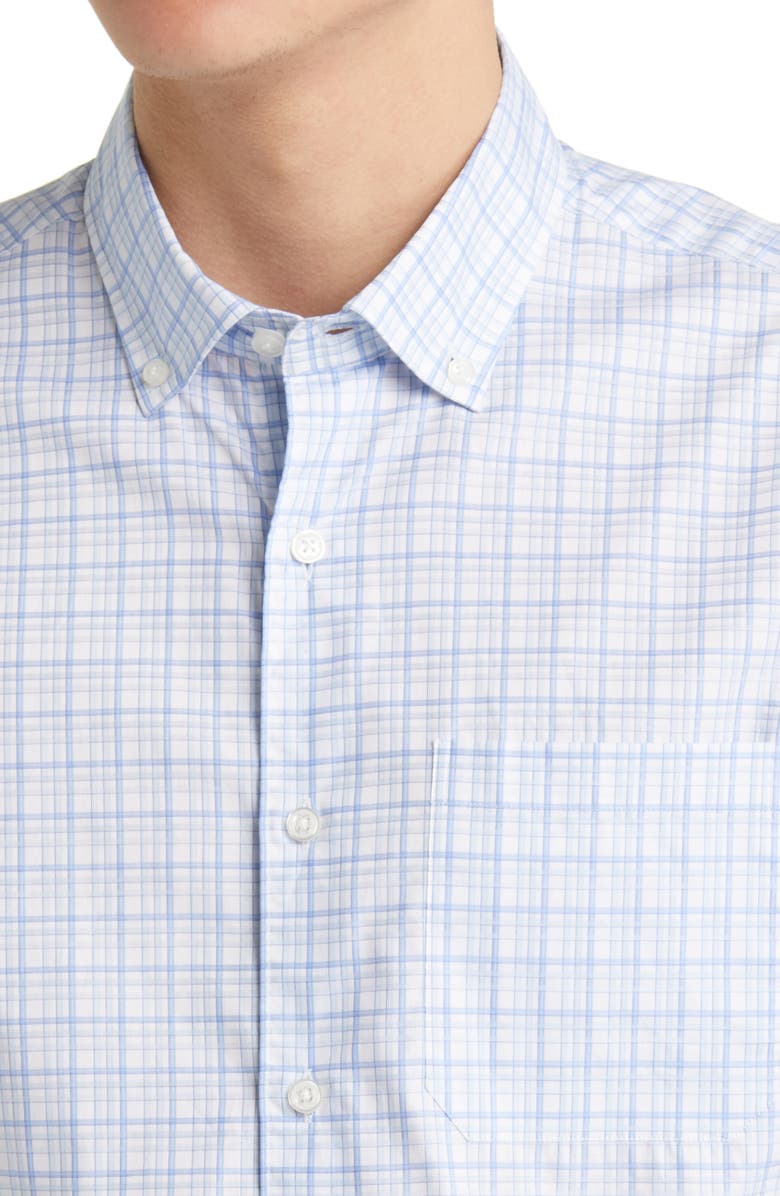 Scott Barber Luxury Textured Tattersall Button-Down Shirt, Alternate, color, 