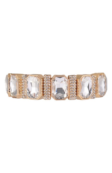 Square Crystal Stretch Bracelet