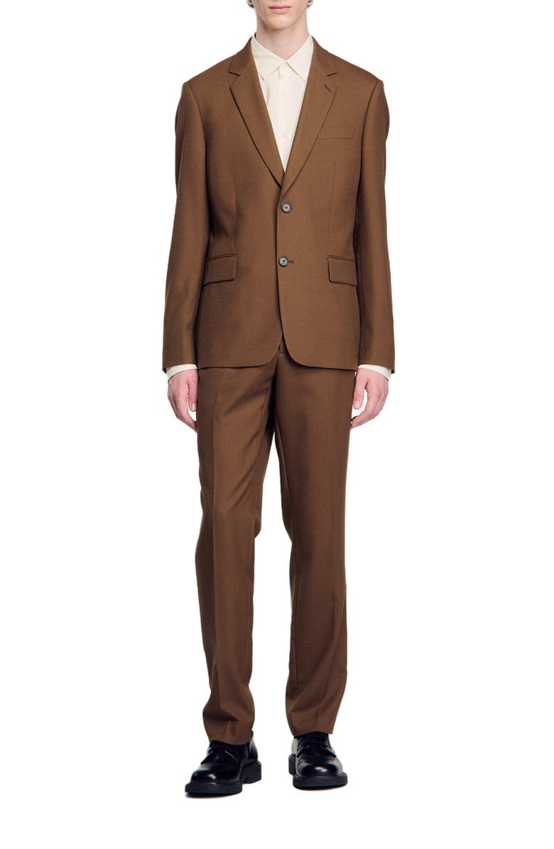 SANDRO Wool suit jacket, Alternate, color, 