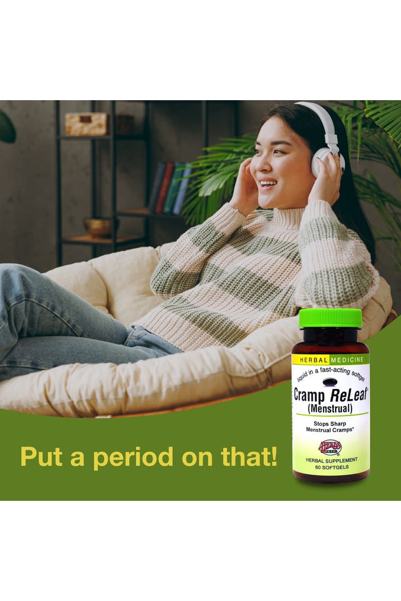 Cramp ReLeaf Menstrual Support Softgels, 60 Count, Alternate, color, No Color