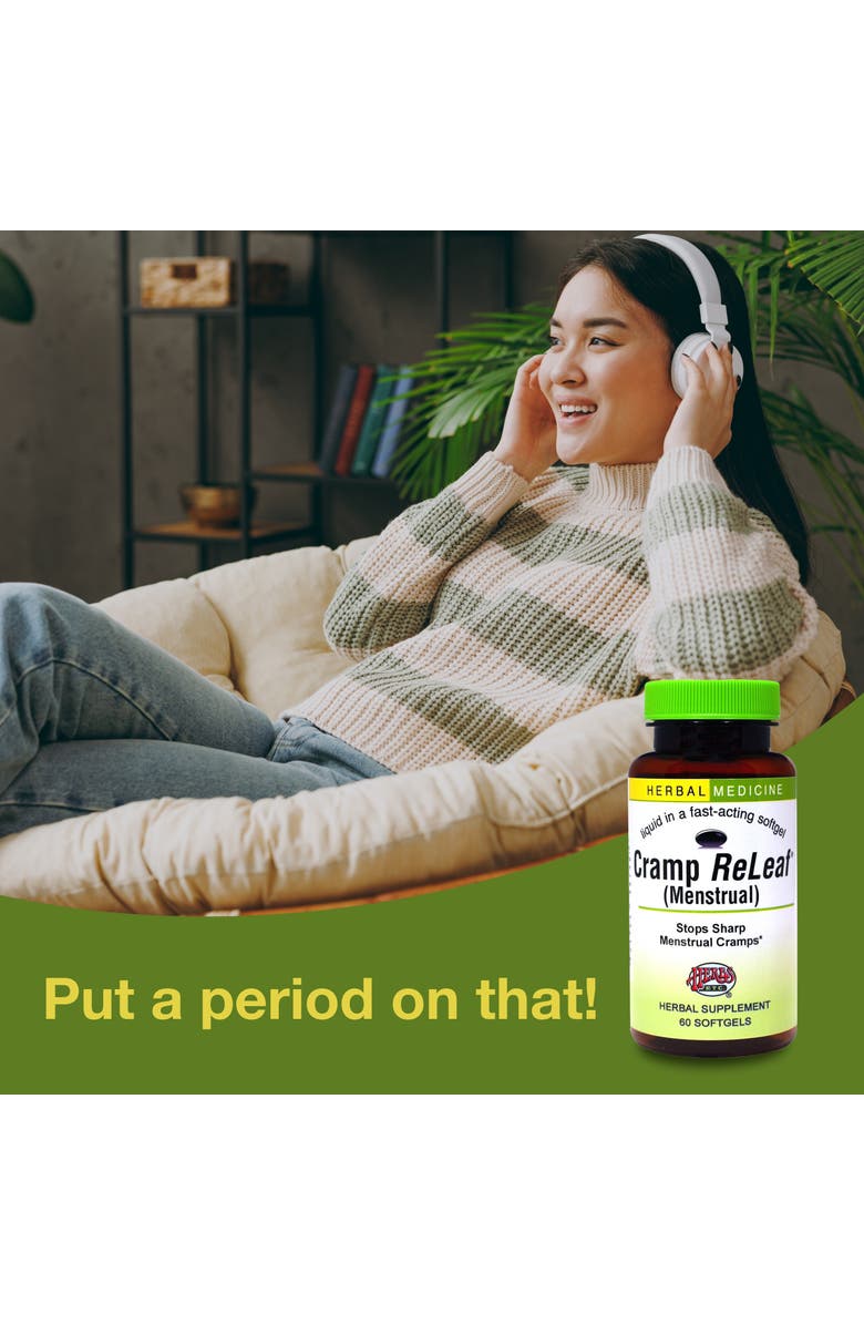 Herbs Etc. Cramp ReLeaf Menstrual Support Softgels, 60 Count, Alternate, color, NO COLOR