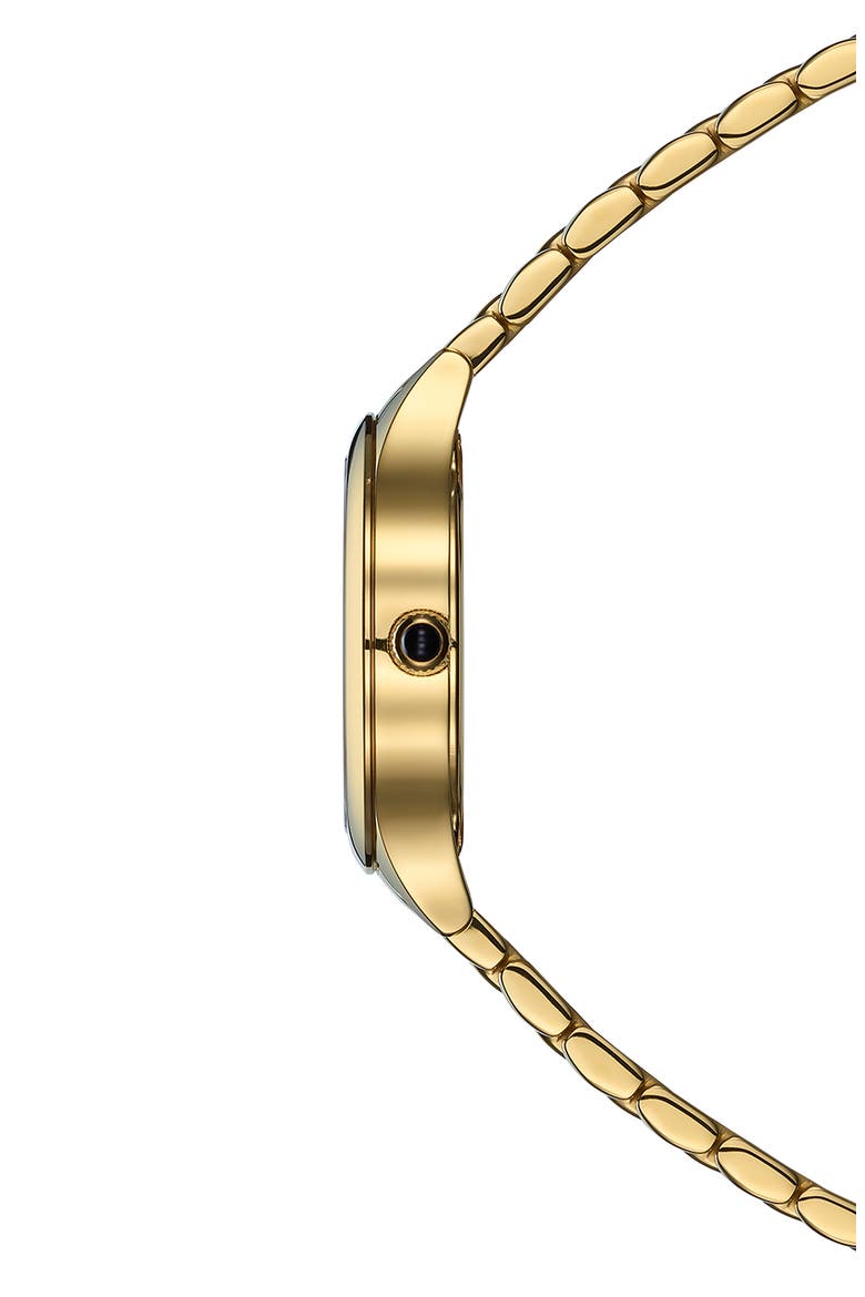 Mother-of-Pearl Diamond Moon Phase Bracelet Watch, 31mm, Alternate, color, YELLOW GOLD PVD COATING