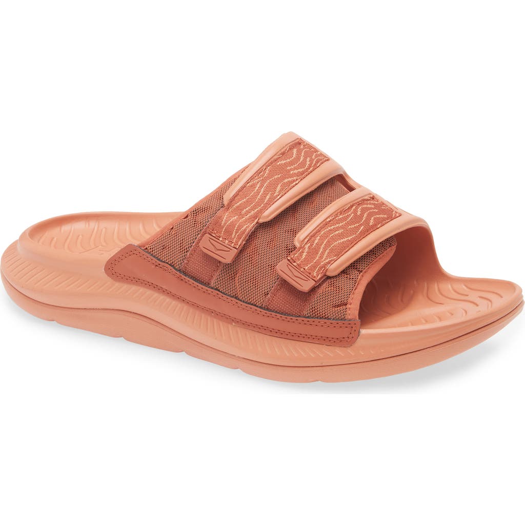 Hoka Gender Inclusive Ora Luxe Slide Sandal In Sun Baked/baked Clay