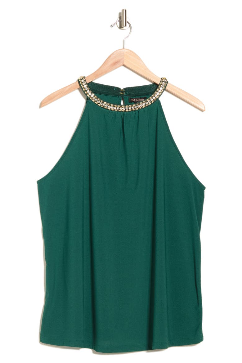Rhinestone Trim Mock-Neck Blouse, Alternate, color, BOTANICAL GARDEN