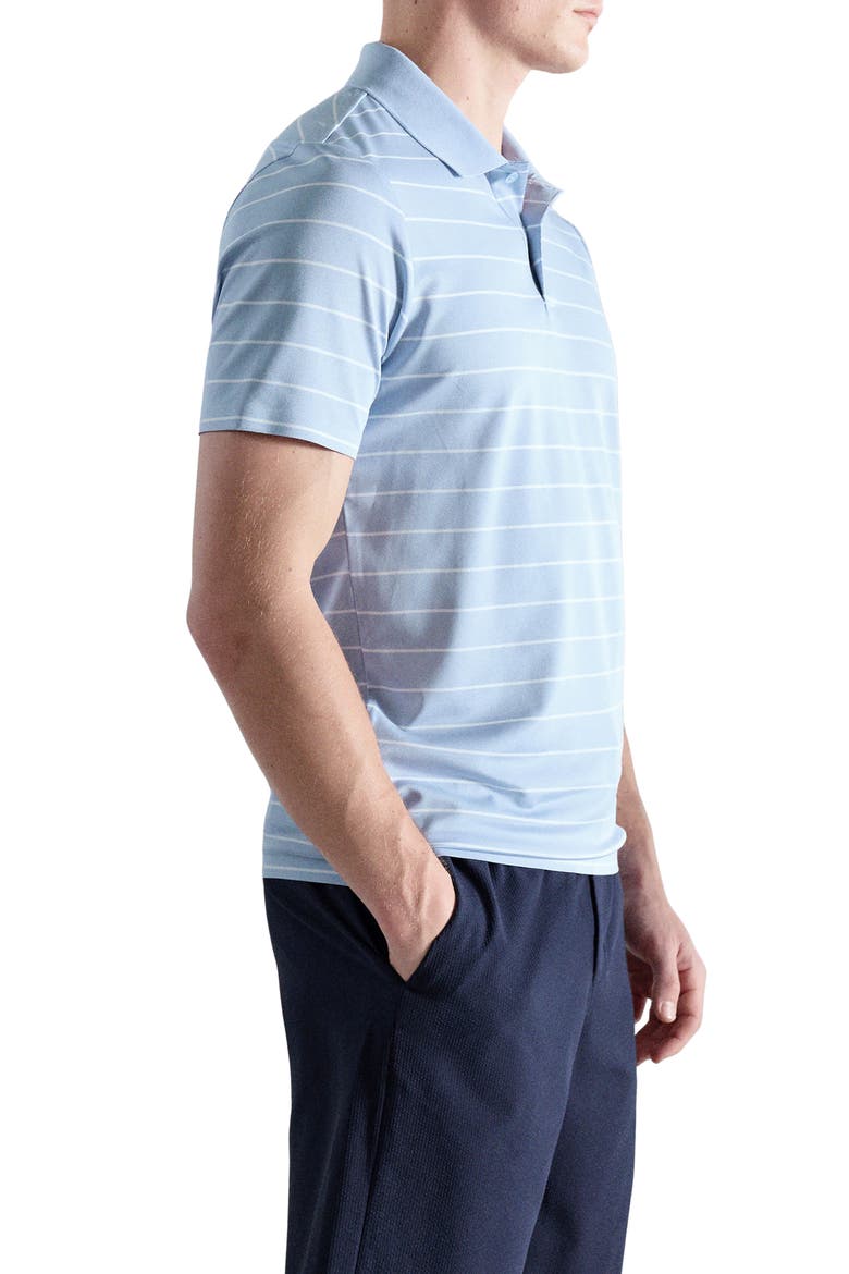 Slim Fit Stripe CoolMax® Piqué Polo, Alternate, color, SKY BLUE