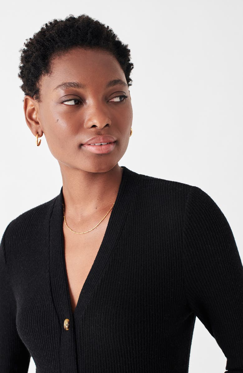 Faherty Legend Long Sleeve Rib Midi Sweater Dress, Alternate, color, 