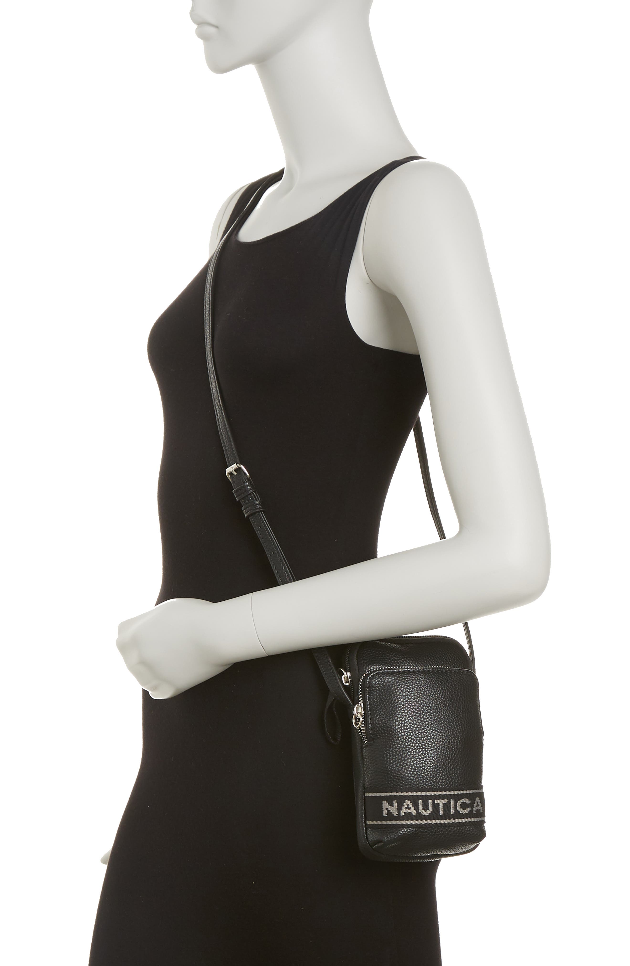 Stowaway Phone Crossbody Bag, Alternate, color, BLACK