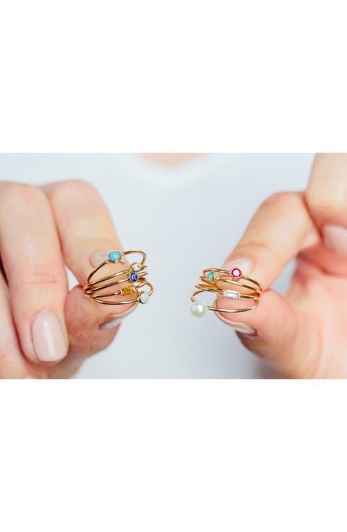 Zoë Chicco Opal Stacking Ring In Gold