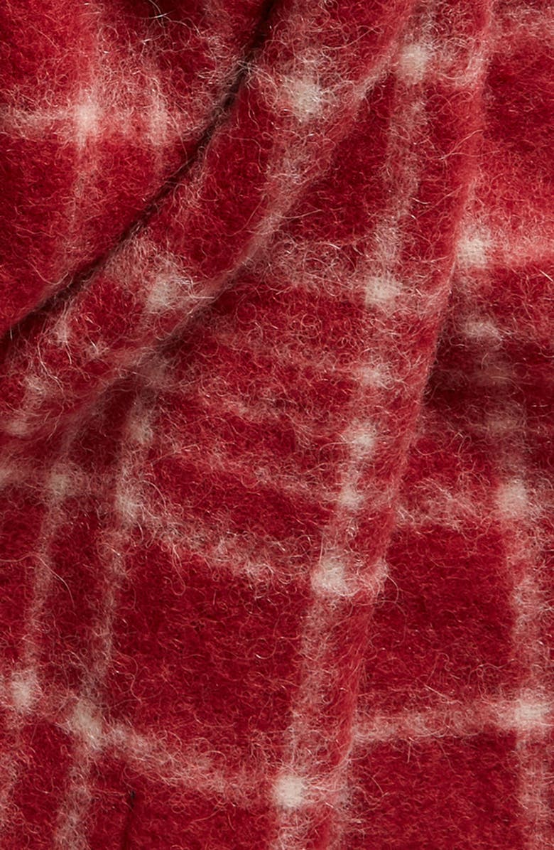 Jacquemus L'écharpe Carro Check Mohair, Alpaca & Virgin Wool Blend Fringe Scarf, Alternate, color, 