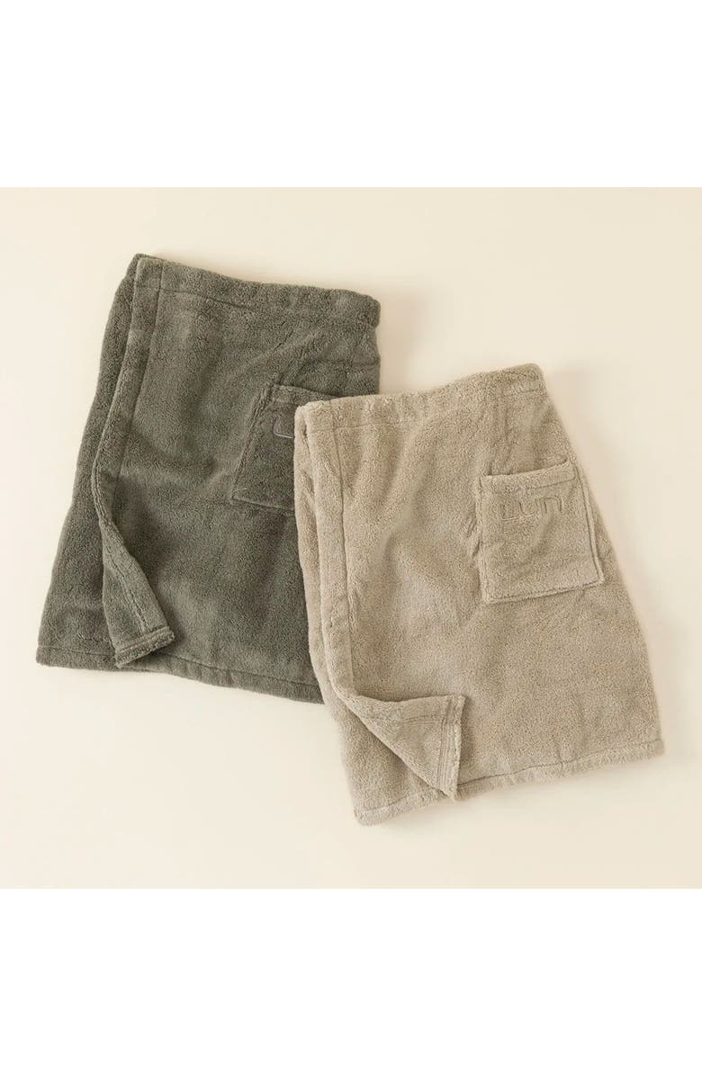 Uncommon Goods Turkish Cotton Men's Wrap Towel by Luin Living, Main, color, Granite