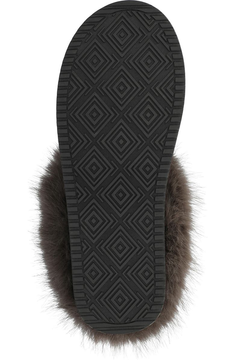 Journee Collection Taran Faux Shearling Lined Slipper, Alternate, color, Black