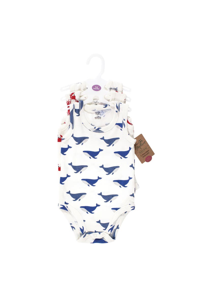 Organic Cotton Sleeveless Bodysuits, Alternate, color, Mystic Sea Creatures