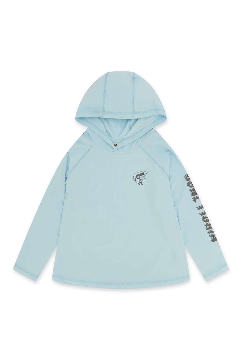 Kids' Reel Deal Tech Gone Fishin' Performance Hoodie, Main, color, CRYSTAL BLUE