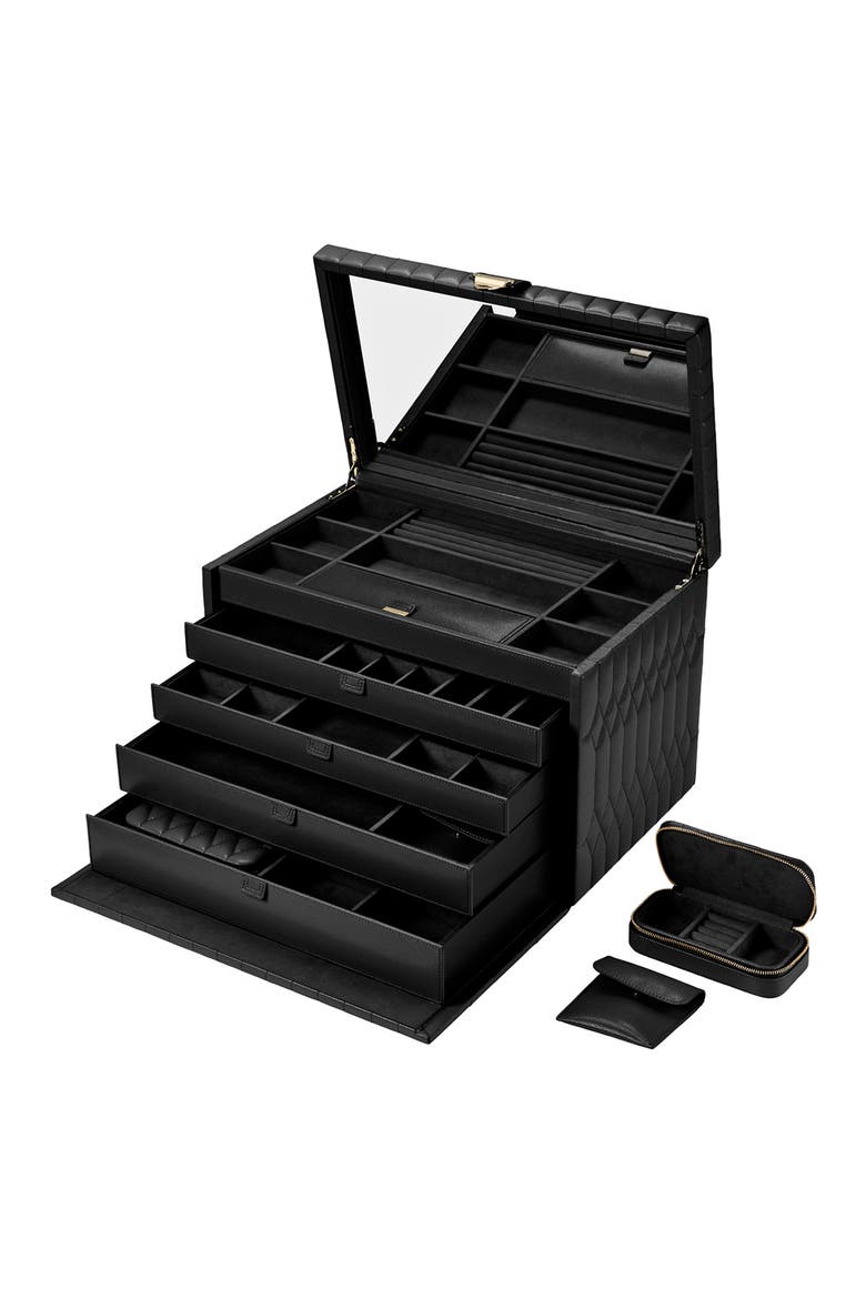 Lauren Extra Large Jewelry Box, Alternate, color, Black