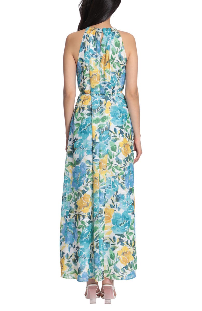 Maggy London Floral Print Maxi Dress, Alternate, color, 