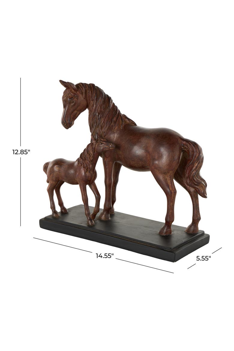 Horse and Foal Sculpture, Alternate, color, BROWN MULTI