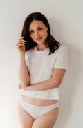 Heavenly Essentials 100% Organic Linen Cropped Tee