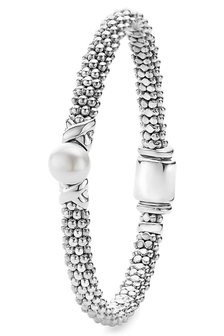 Luna Pearl Rope Bracelet, Alternate, color, SILVER/ PEARL