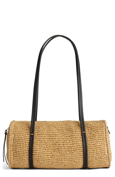 The Brioche Woven Raffia Shoulder Bag