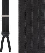 Trafalgar Big and Tall Jefferson Brushed Pinstripe Elastic Formal End Suspenders