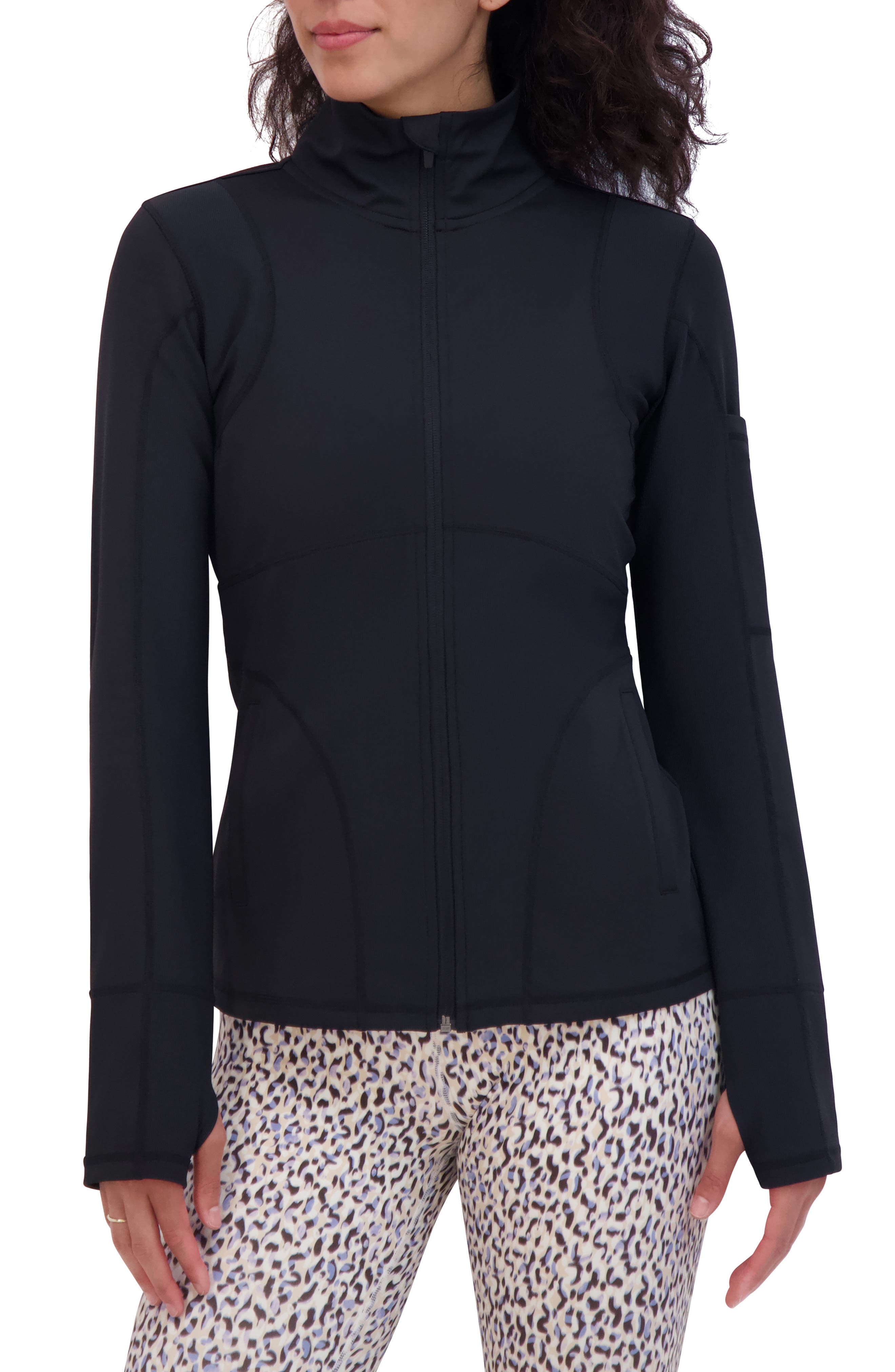 SAGE COLLECTIVE Ribbed Performance Running Jacket