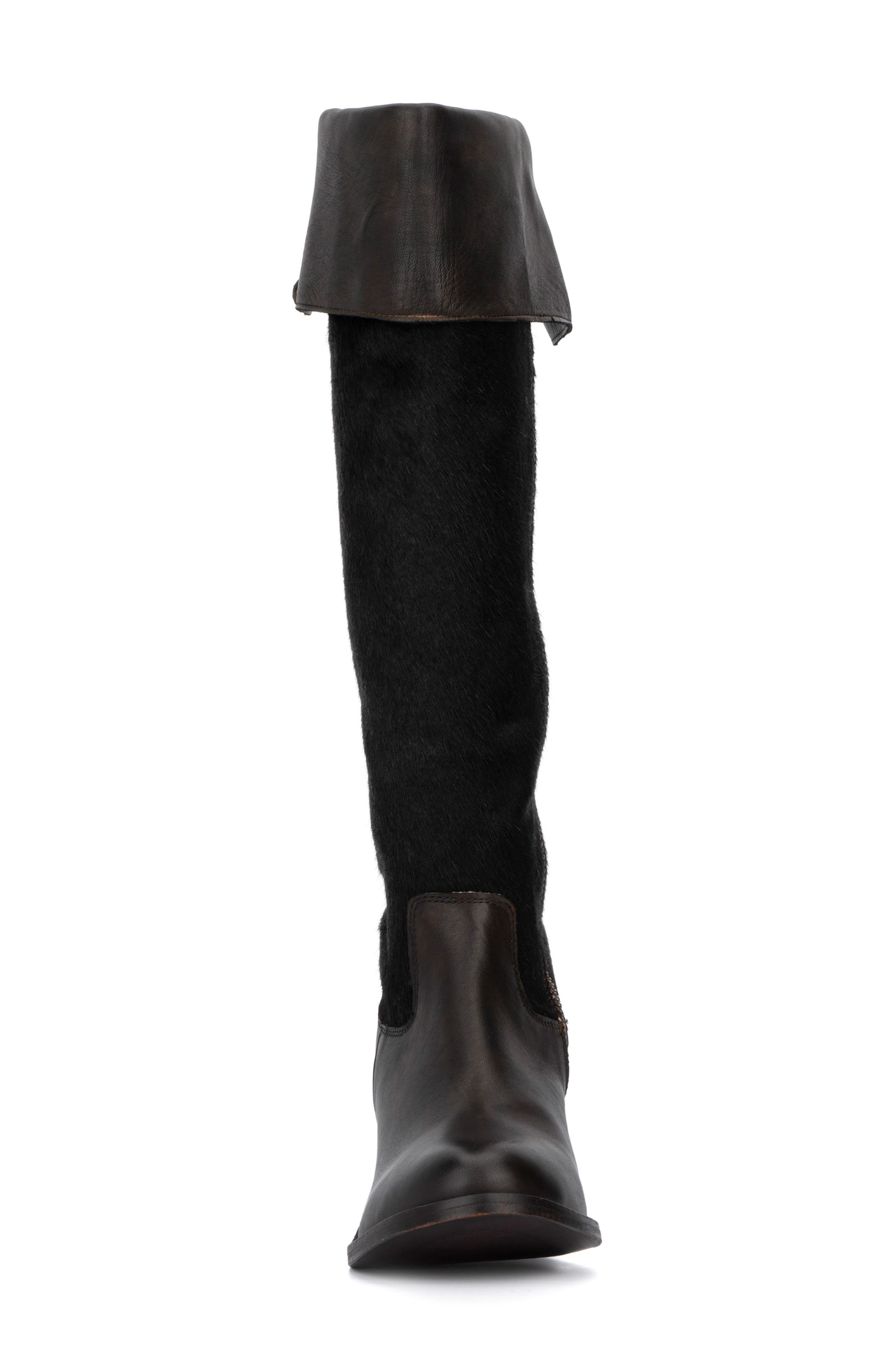 VINTAGE FOUNDRY Anastasia Faux Hair Tall Boot, Alternate, color, Brown
