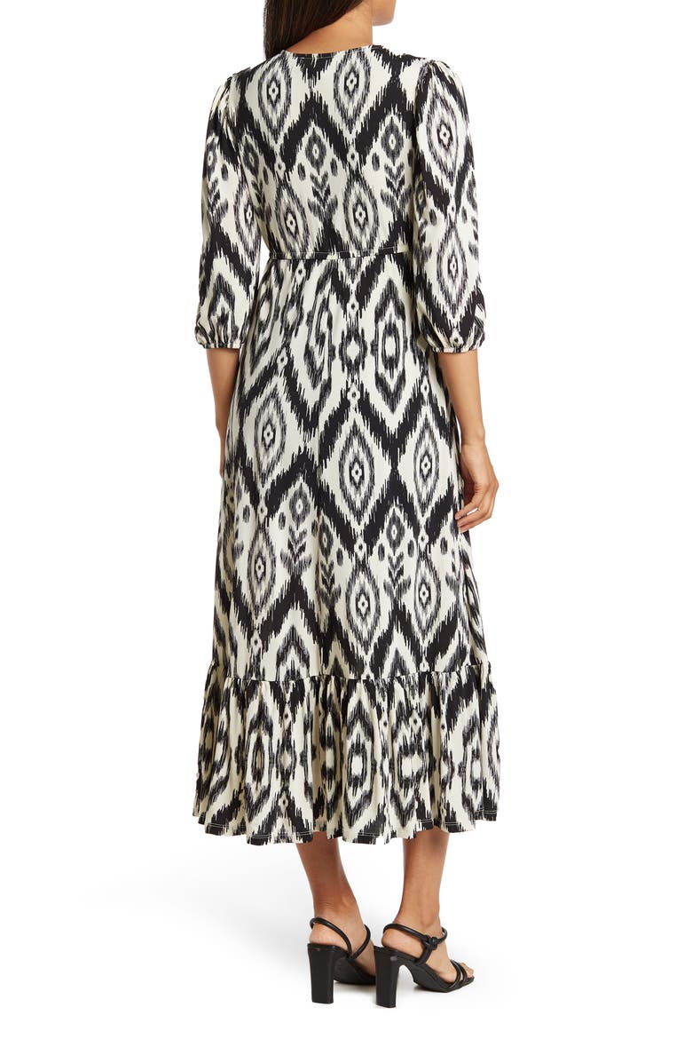 Bella Printed Flounce Hem Maxi Dress, Alternate, color, IKAT