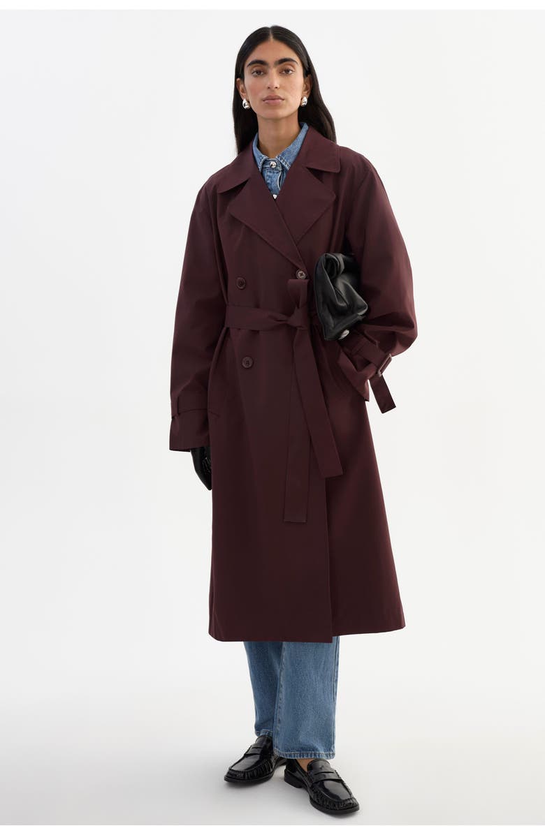 LAMARQUE Colette | Trench Coat, Alternate, color, Burgundy