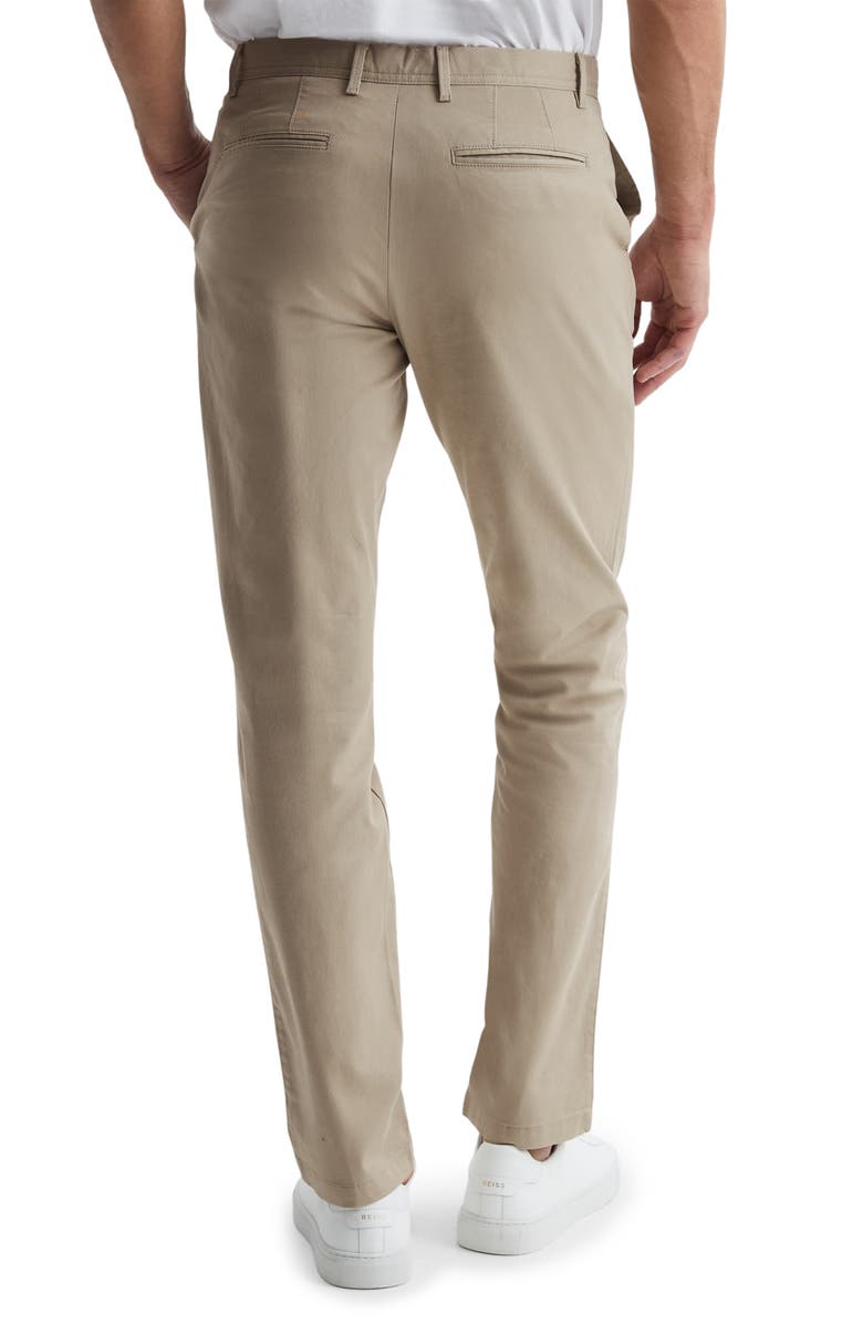 Reiss Pitch Stretch Cotton Pants, Alternate, color, Stone