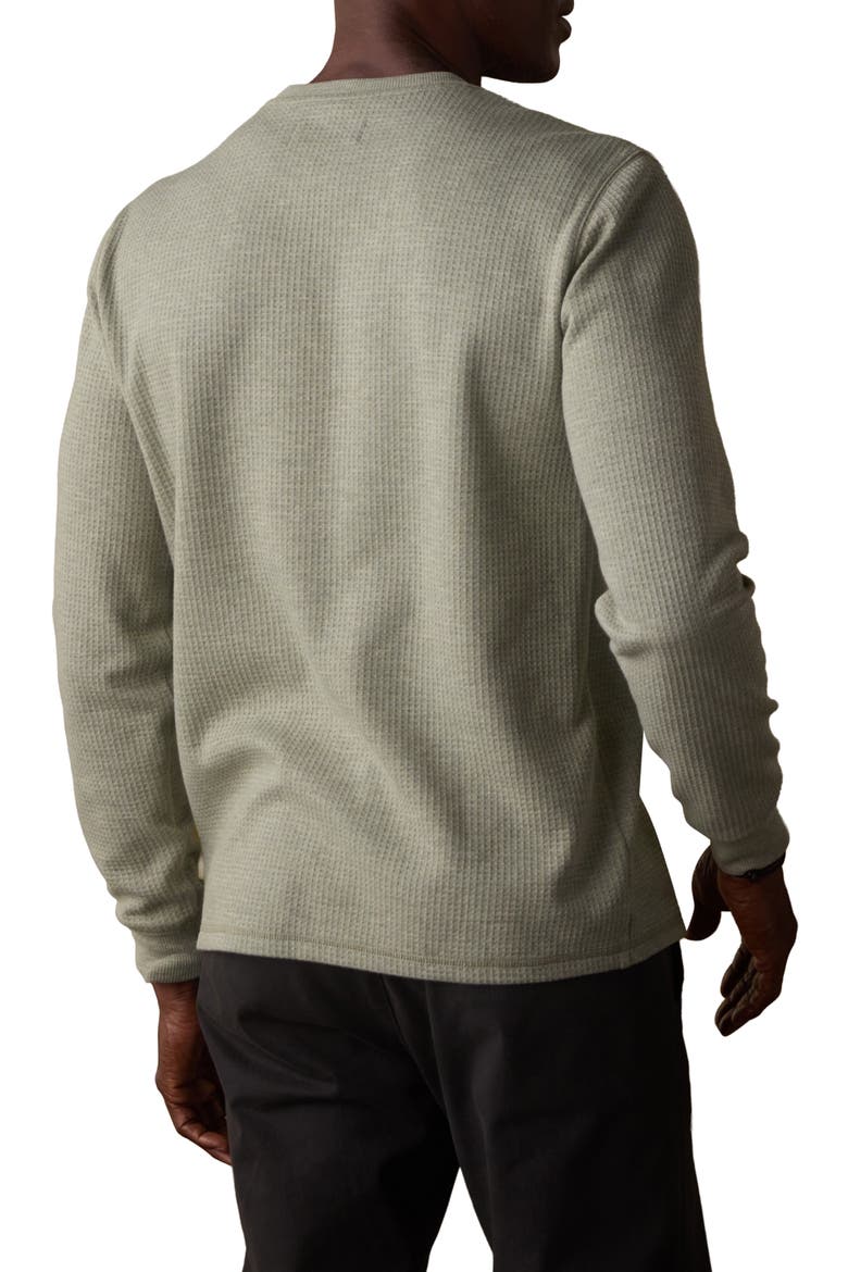 Thermal Crewneck Sweater, Alternate, color, MOSS
