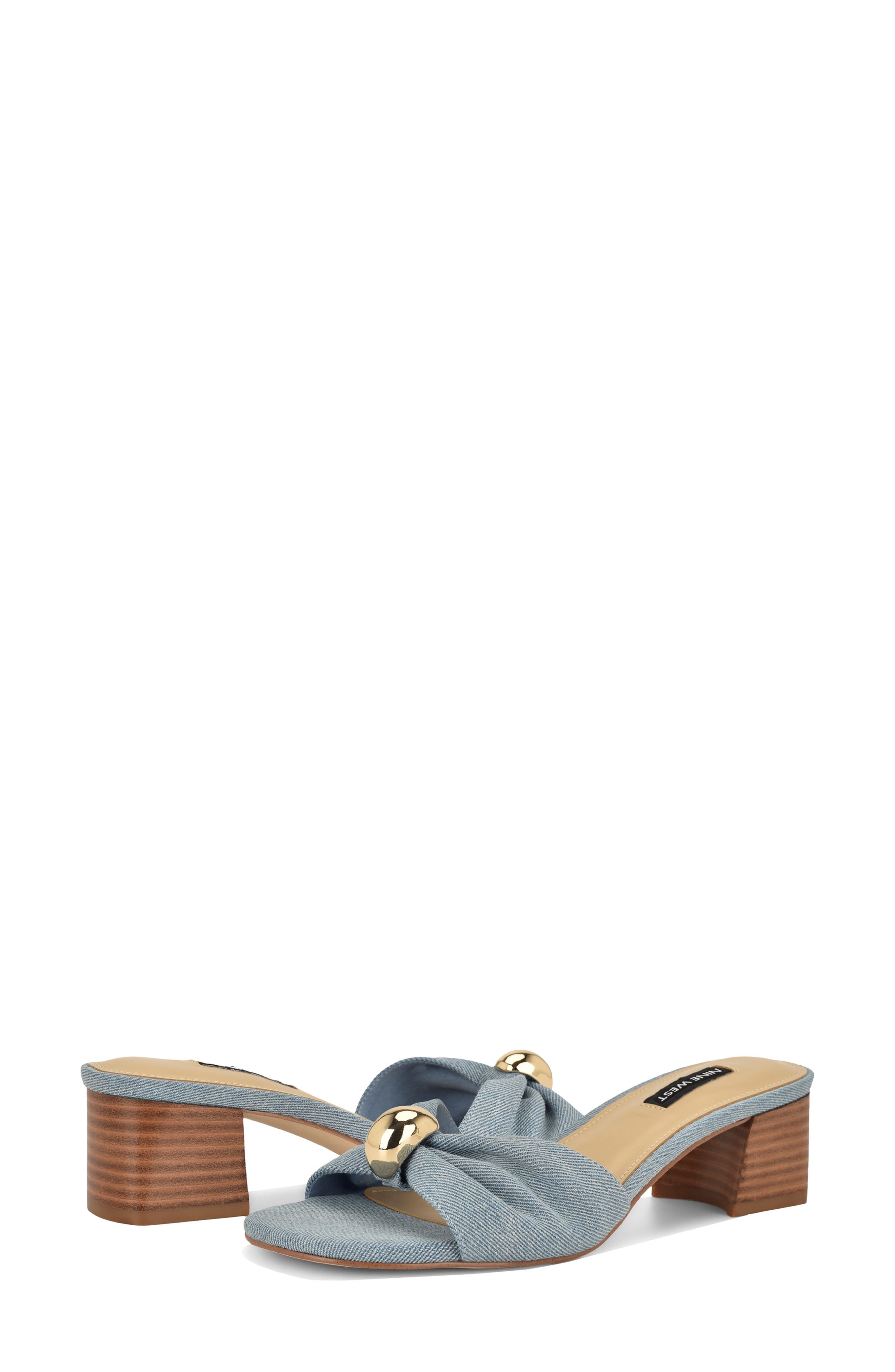 Gerry Block Heel Sandal, Alternate, color, DARK BLUE