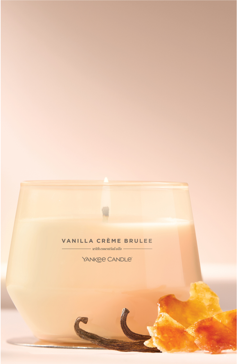 YANKEE CANDLE Vanilla Creme Brulee Studio Candle with Essential Oils, Set of 2, Alternate, color, Light Brown