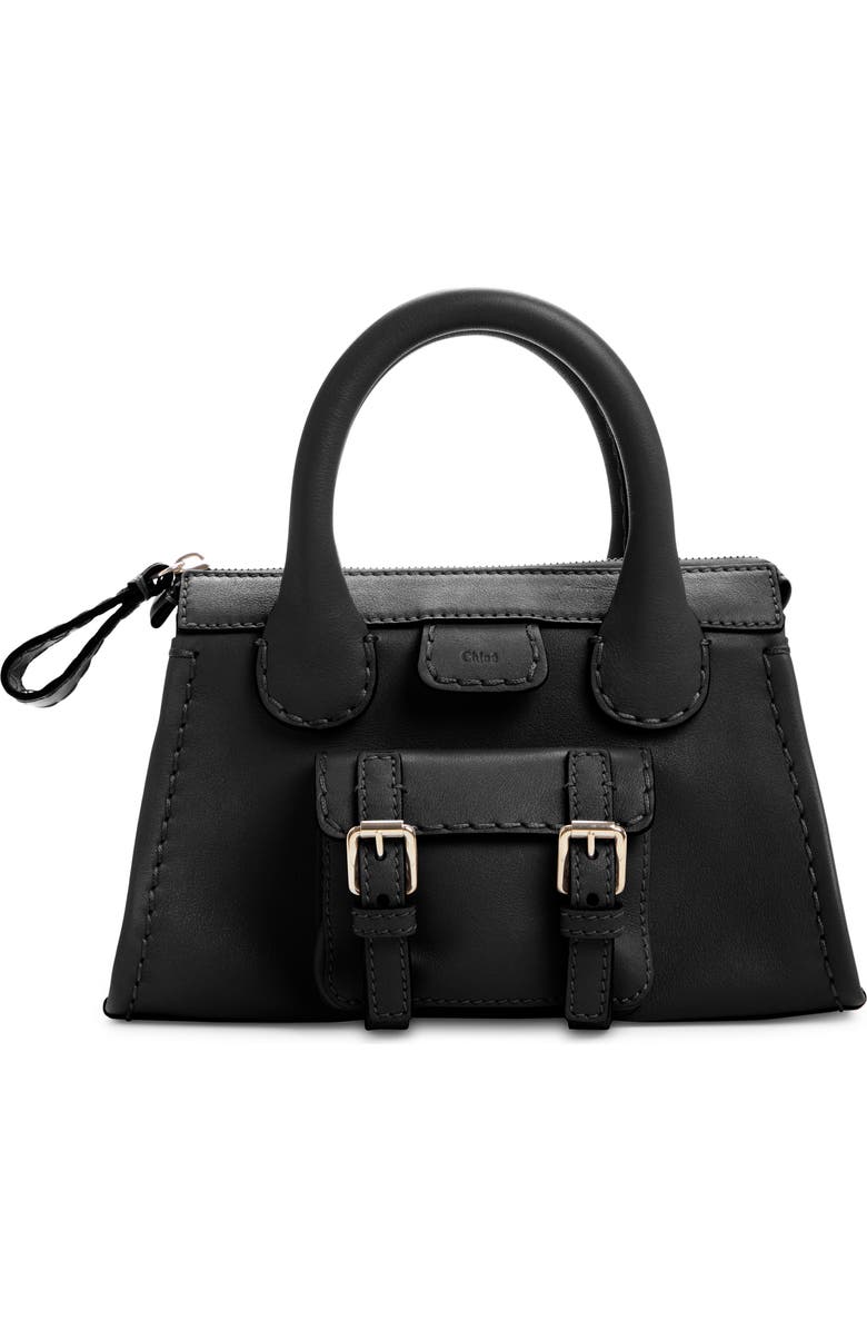 Chloé Mini Edith Leather Satchel, Main, color,