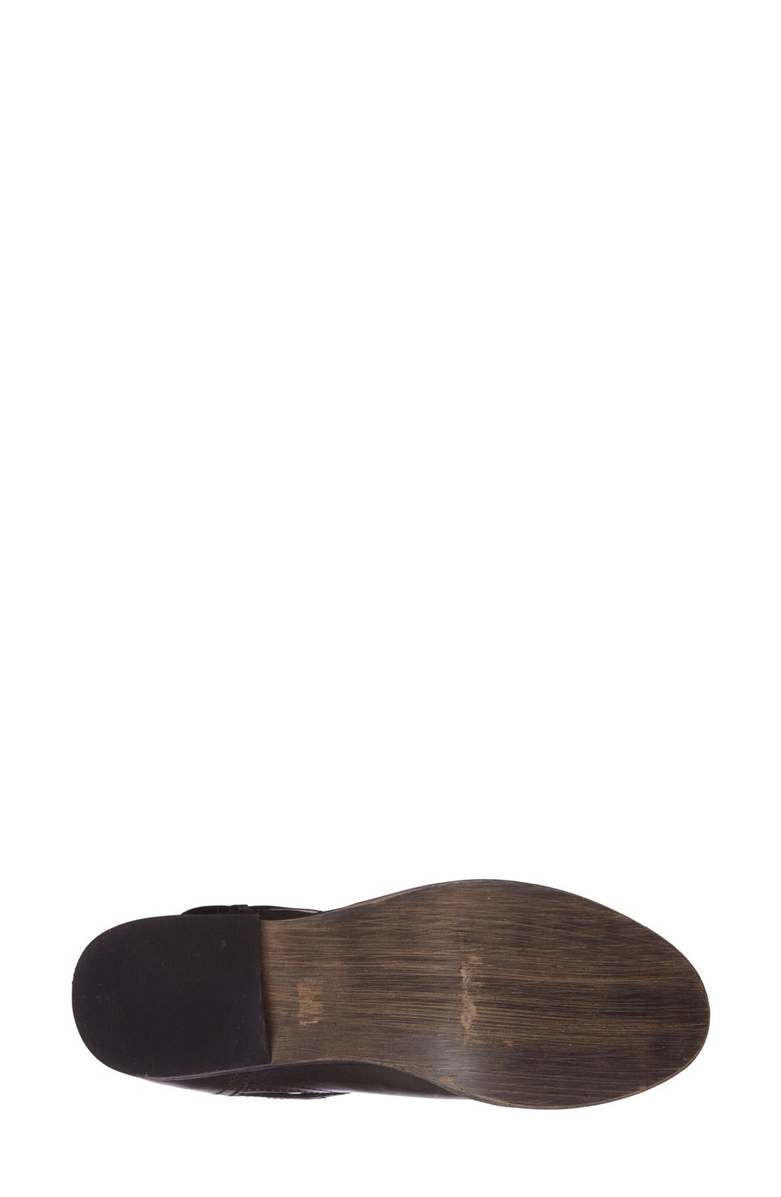'Compadre' Leather Moto Boot, Alternate, color, BLACK