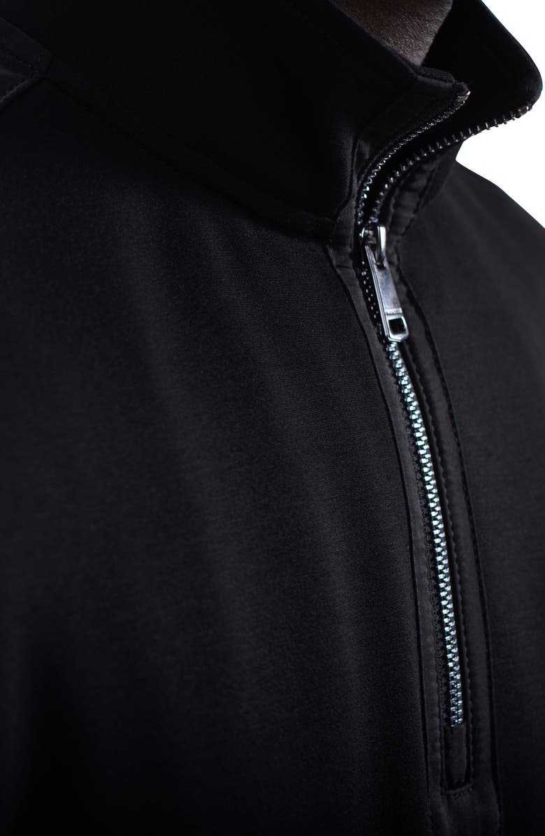 Bugatchi Soft Touch Quarter Zip, Alternate, color, Black
