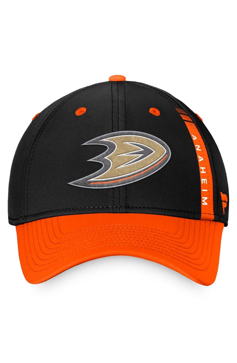 FANATICS Men's Fanatics Branded Black/Orange Anaheim Ducks 2022 NHL Draft Authentic Pro Flex Hat, Alternate, color, 