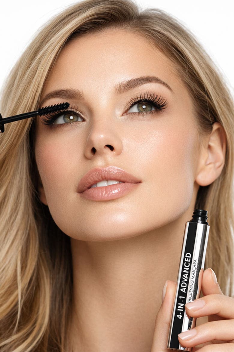 Advanced 4-in-1 Lash & Thickening Mascara 8ml for Loss of Firmness, Fine Lines & Wrinkles, Alternate, color, White