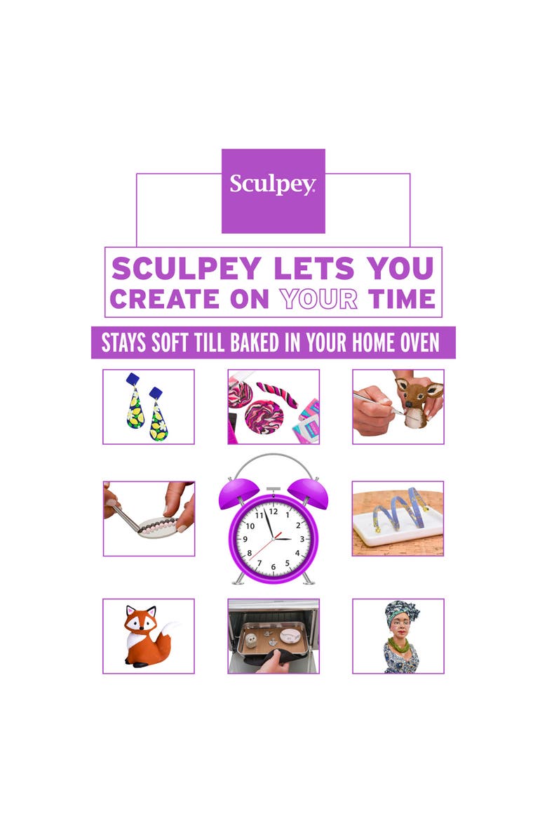 Super Sculpey Ultralight White 8oz Pack Lightweight Polymer, Alternate, color, Multicolored