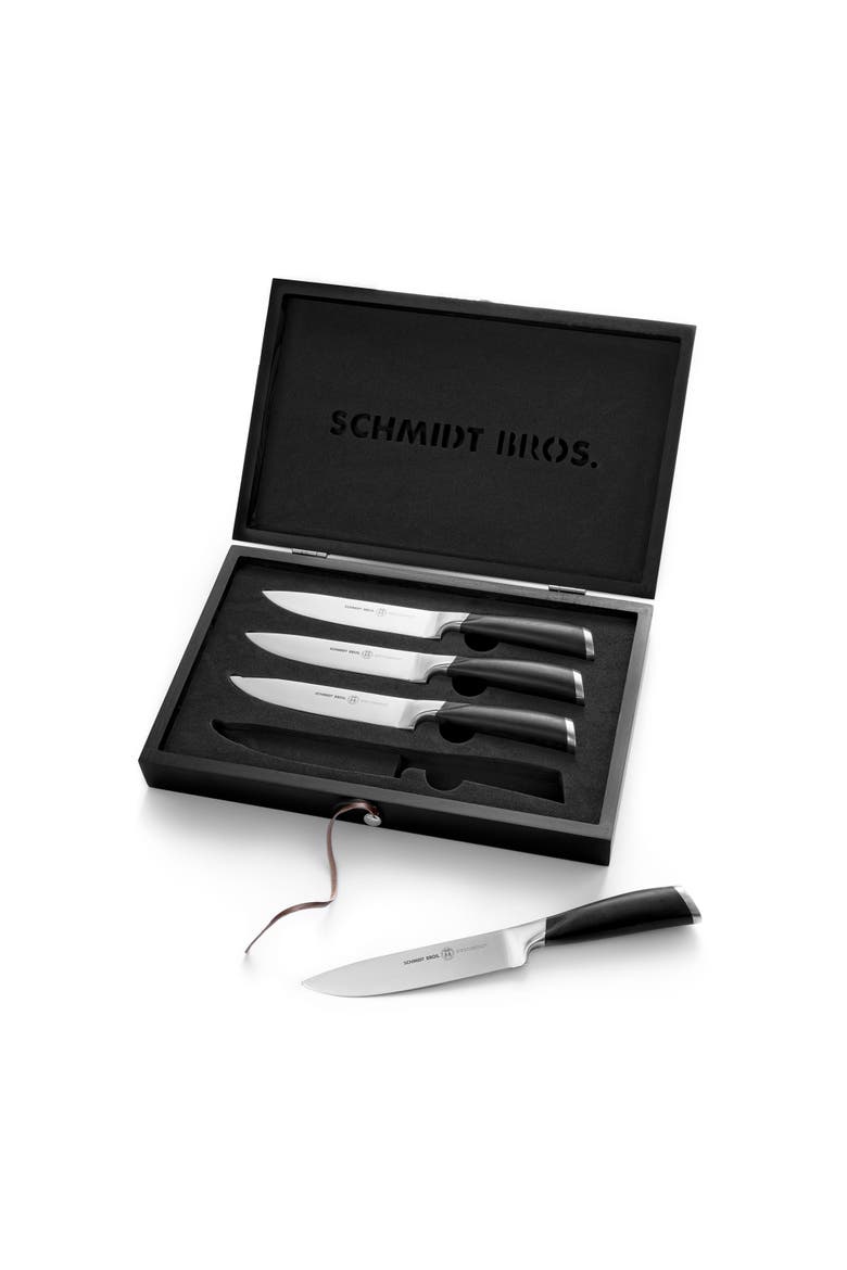 Heritage 4-Piece Steak Set, Main, color, Black