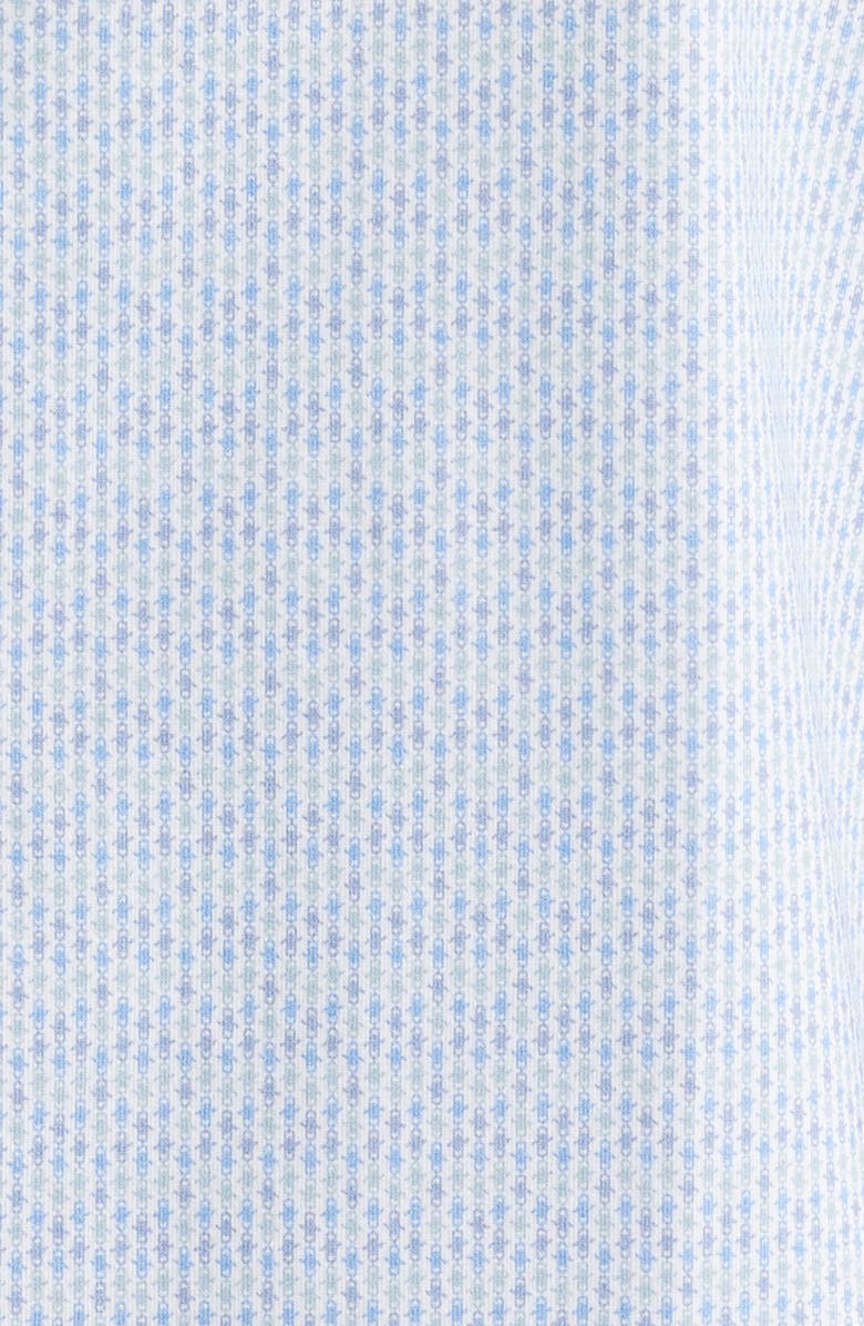 Bugatchi Miles OoohCotton<sup>®</sup> Geo Print Short Sleeve Button-Up Shirt, Alternate, color, Ether