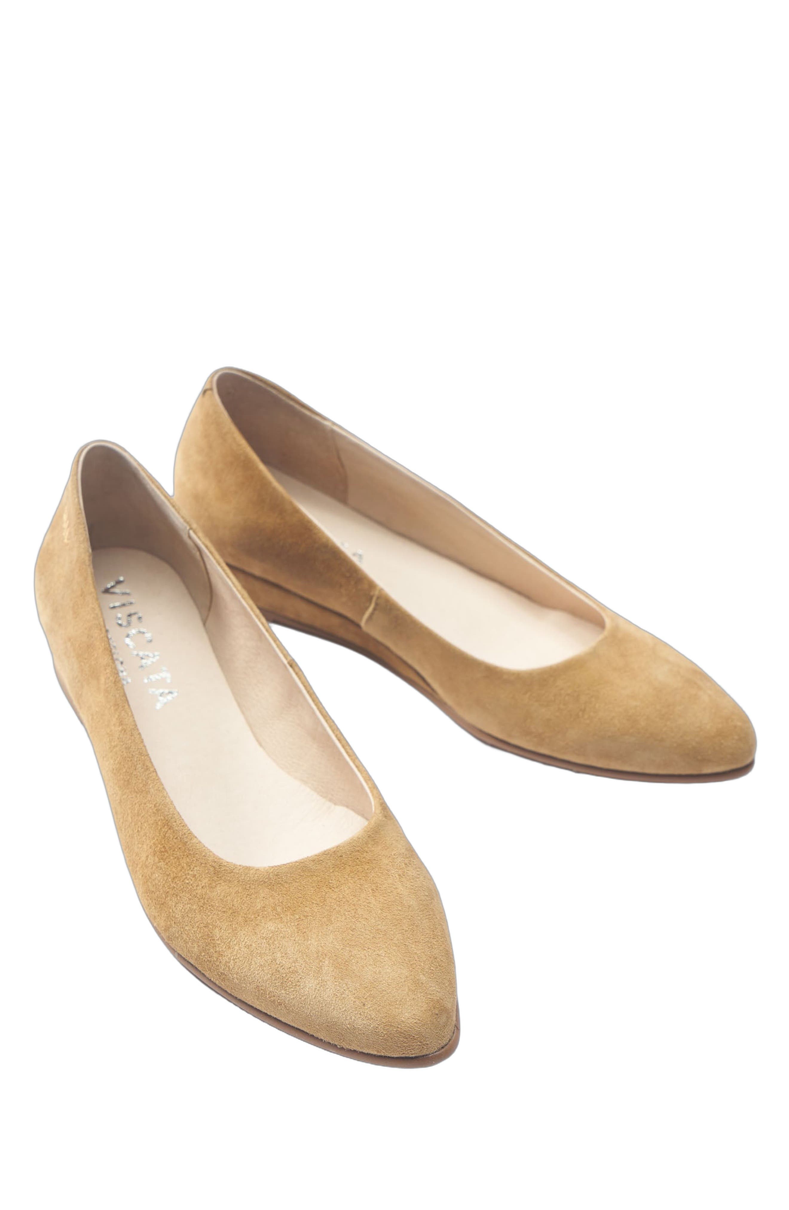 Roma Suede Flats, Alternate, color, Camel