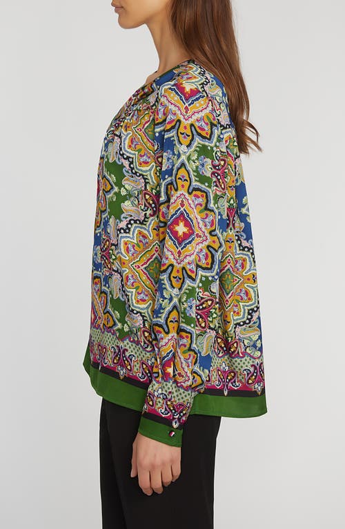Elie Tahari The Valerie Stretch Silk Top In Valencia Print