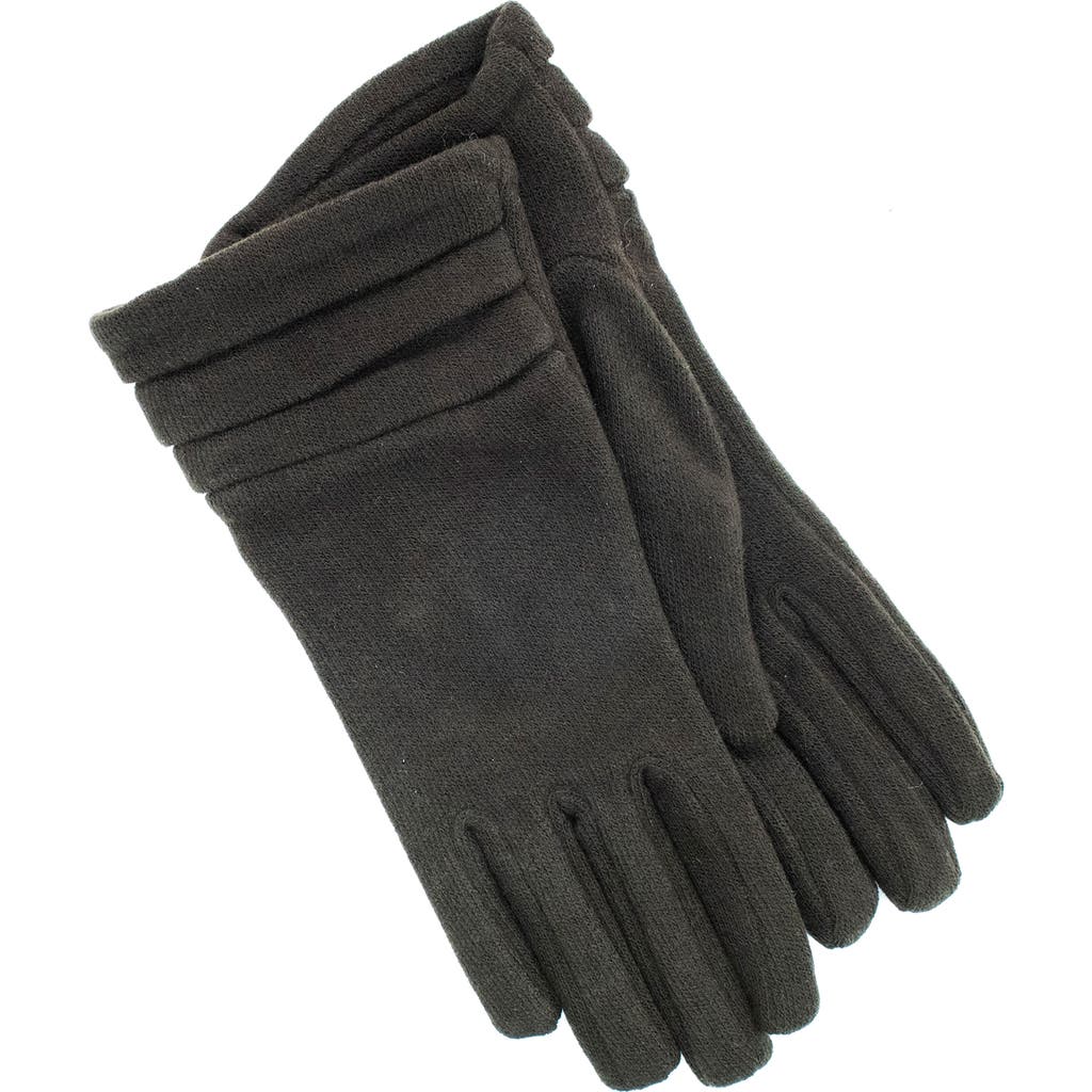 Portolano Ruched Gloves In Gray